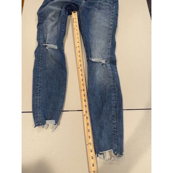 H&M Jeans Womens 28" Skinny Stretch Distressed High Rise Travel Concert Punk - Picture 4 of 7